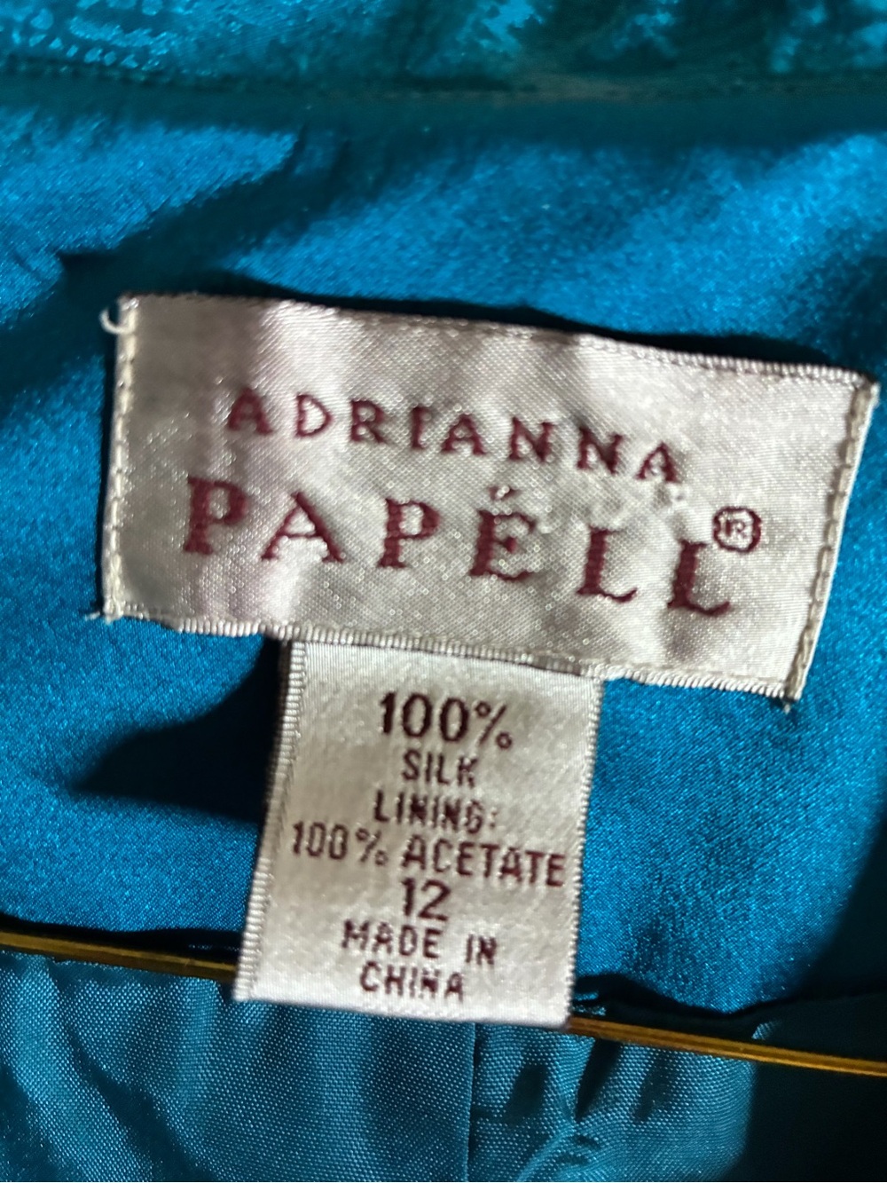 Silk Teal Button-Up Jacket & Skirt Set - Picture 7 of 14
